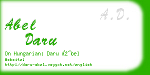 abel daru business card